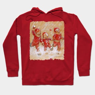 Children playing in the snow Hoodie